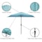 Pure Garden 9 Ft Semicircle Patio Umbrella, Blue 50-145-B - alternate 3